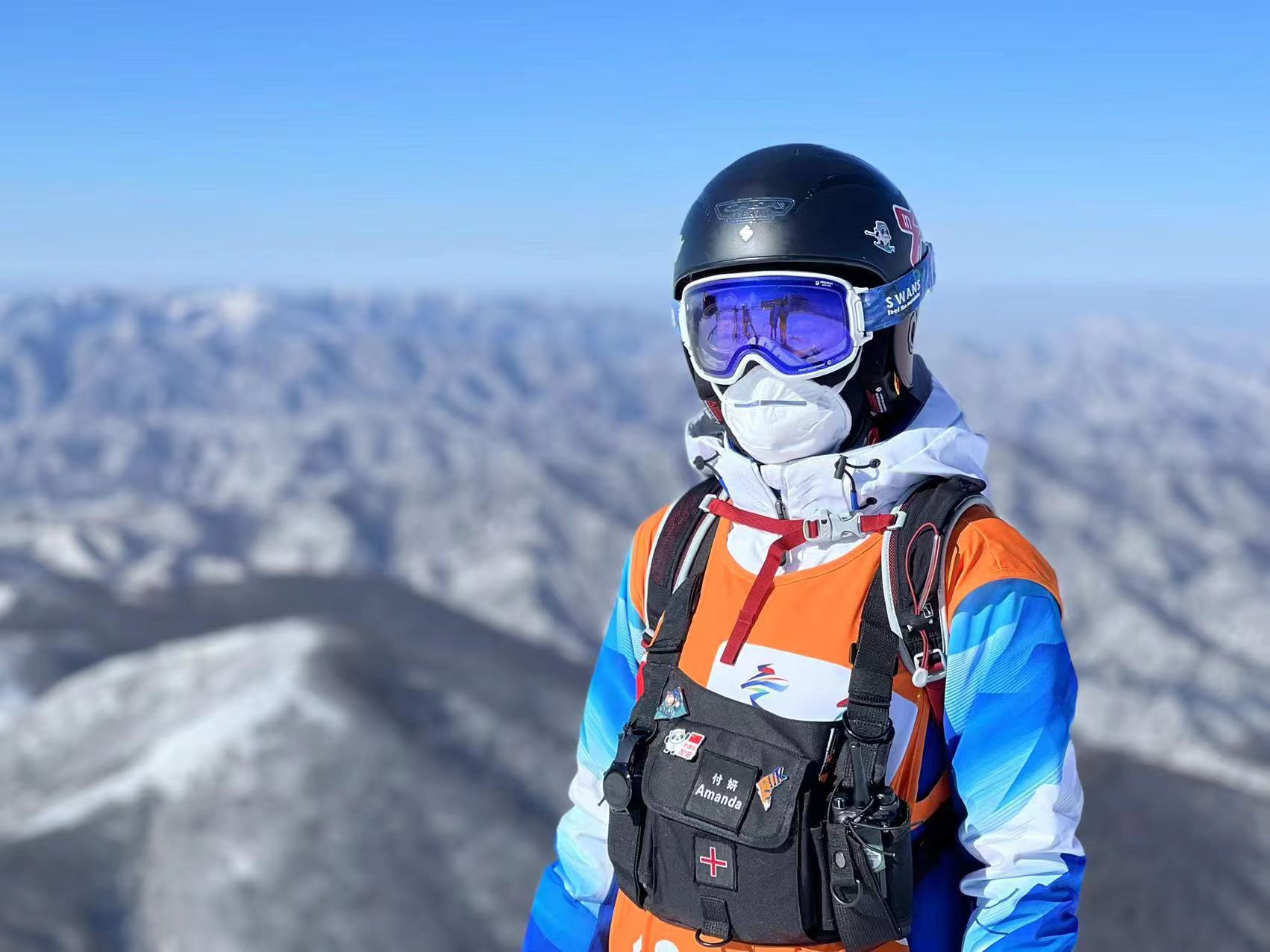 6.2021年2月14日,付妍在国家高山滑雪中心执行医疗保障任务。(图片由中国中医科学院西苑医院提供).jpg 6.2021年2月14日,付妍在国家高山滑雪中心执行医疗保障任务。(图片由中国中医科学院西苑医院提供).jpg